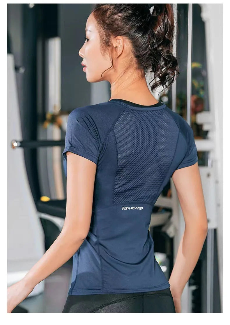 Women's Sports Wear For Fitness Running Jogging Seamless Long Sleeve Gym Woman Sport Shirt Yoga Top Female Workout Tops T-shirt