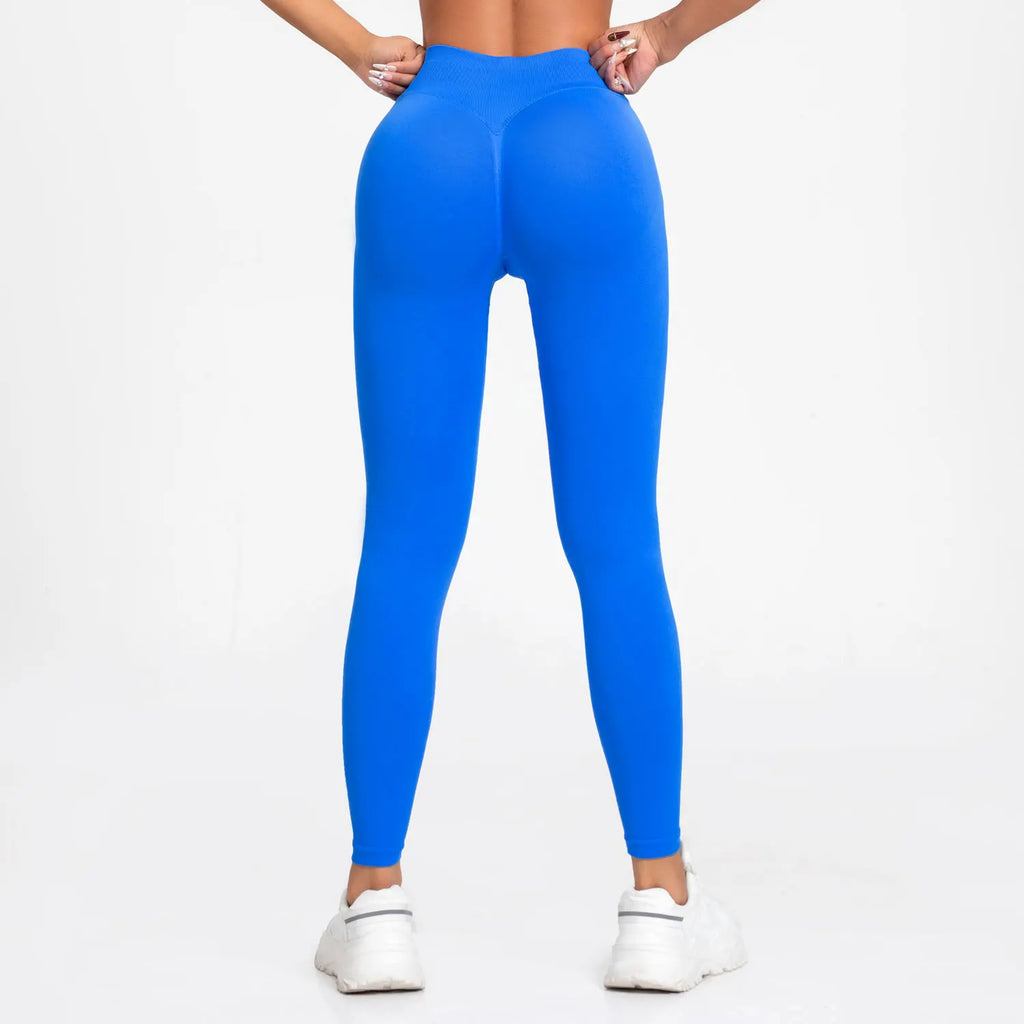 NCLAGEN Impact Leggings Women Seamless Sports Yoga Pants Low Ribbed Band Gym clothes Fitness Workout wear Scrunch Bum Tights